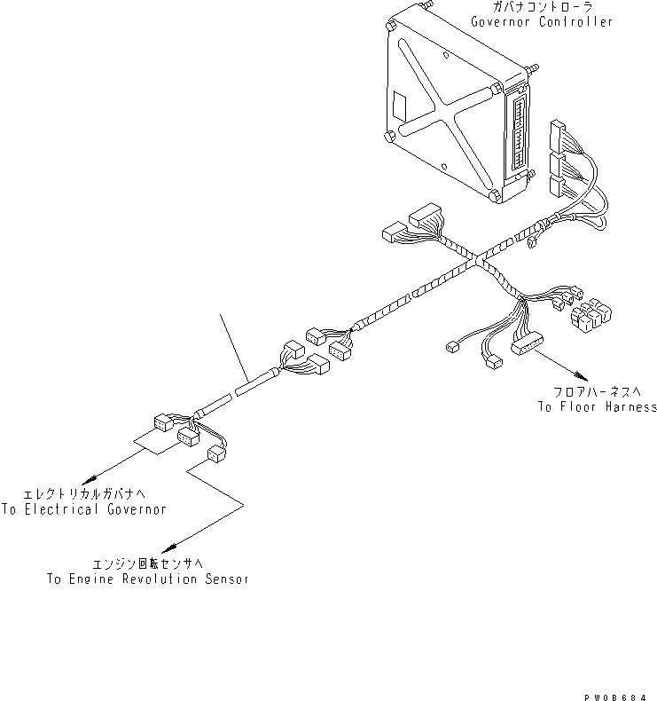 Схема запчастей Komatsu WA350-3-H - ЗАДН. Э/ПРОВОДКА (ЭЛЕКТР. РЕГУЛЯТОР ЛИНИЯ) ЭЛЕКТРИКА
