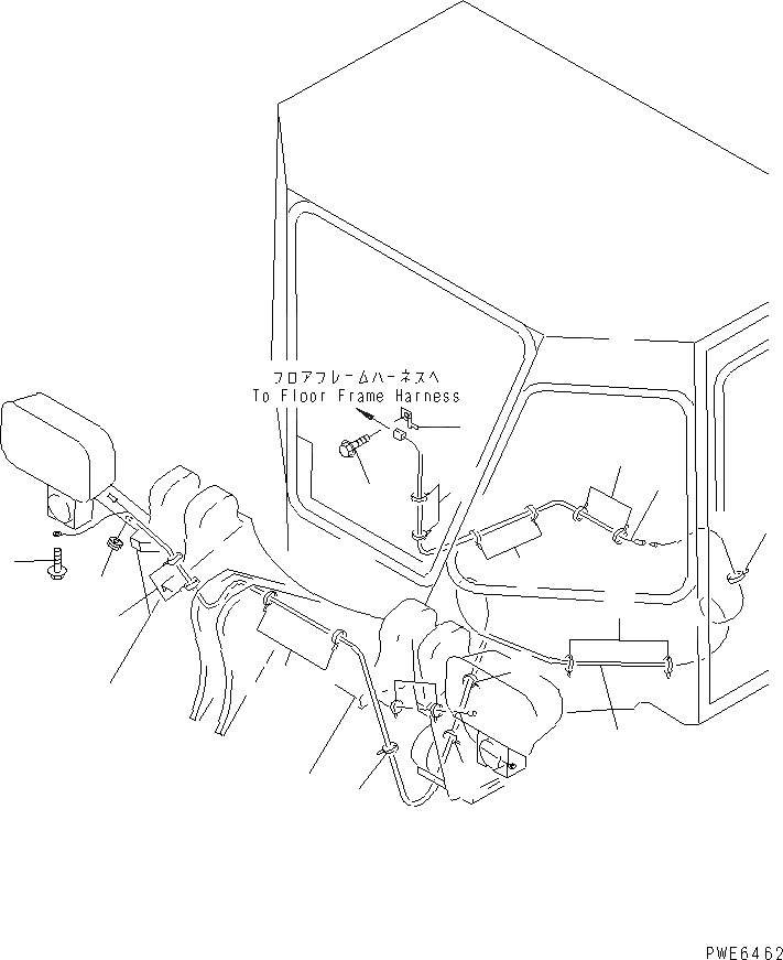 Схема запчастей Komatsu WA350-3-H - ПРОТИВОТУМАНН. ФАРЫ (ПРОТИВОТУМАНН. ФАРЫ ЛИНИЯ) (С КАБИНОЙ ДЛЯ 2 ЧЕЛ.) ЭЛЕКТРИКА