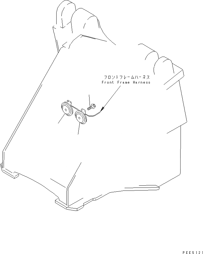 Схема запчастей Komatsu WA350-3-H - ЗВУК. СИГНАЛ.(№-999) ЭЛЕКТРИКА