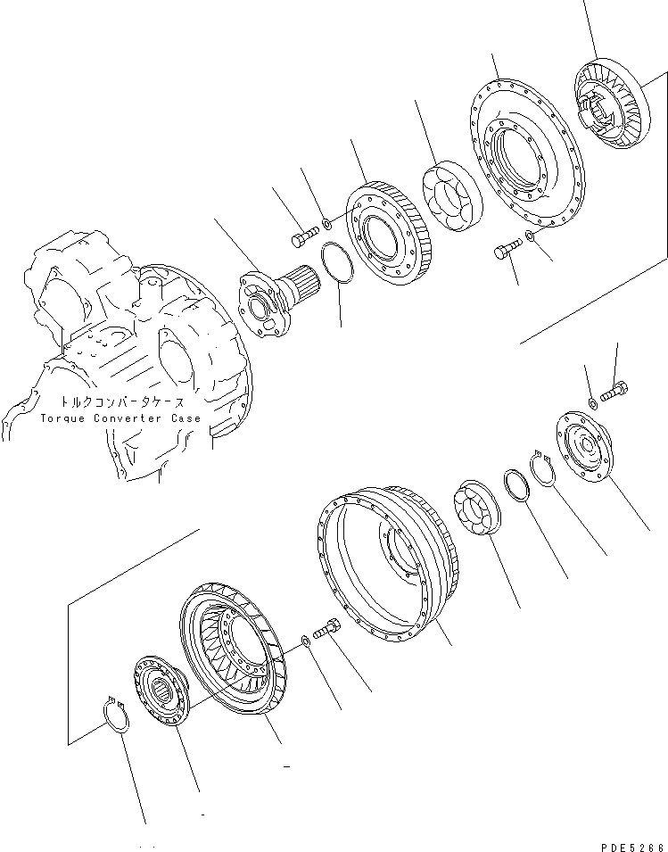 Схема запчастей Komatsu WA350-3-H - ГИДРОТРАНСФОРМАТОР ТРАНСМИССИЯ