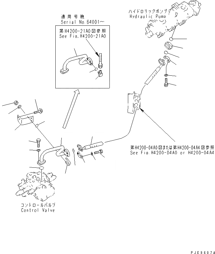 Схема запчастей Komatsu WA350-3-H - ГИДРОЛИНИЯ (ЛИНИЯ ПОДАЧИ) ГИДРАВЛИКА