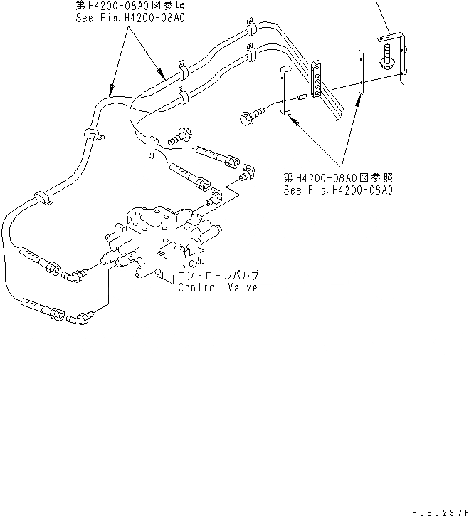 Схема запчастей Komatsu WA350-3-H - ГИДРОЛИНИЯ (ЛИНИЯ КЛАПАНА PPC ЭЛЕМЕНТЫ КРЕПЛЕНИЯ) ГИДРАВЛИКА