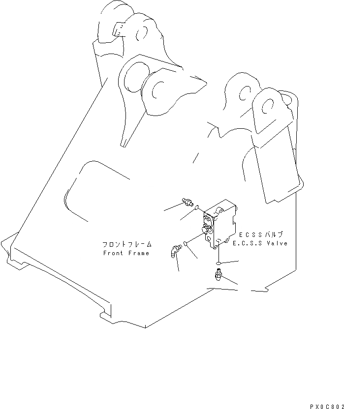 Схема запчастей Komatsu WA350-3-H - ГИДРОЛИНИЯ (E.C.S.S. КЛАПАН КОМПОНЕНТЫ)(№-) ГИДРАВЛИКА