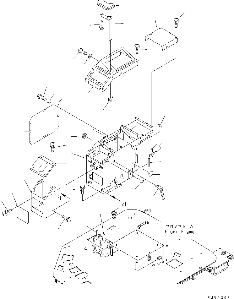 Схема запчастей Komatsu WA350-3-H - ПОЛ (ПРАВ. КОНСОЛЬН. БЛОК) (С 4-Х СЕКЦИОНН. УПРАВЛЯЮЩ. КЛАПАН)(№-) КАБИНА ОПЕРАТОРА И СИСТЕМА УПРАВЛЕНИЯ