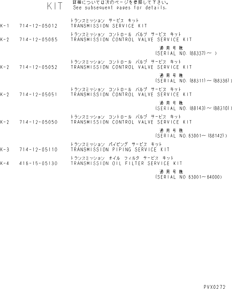 Схема запчастей Komatsu WA350-3-H - КОМПЛЕКТ (ТРАНСМИССИЯ) (ДЛЯ ЭКСТРЕННОГО УПРАВЛЕНИЯ) ОСНОВН. КОМПОНЕНТЫ И РЕМКОМПЛЕКТЫ