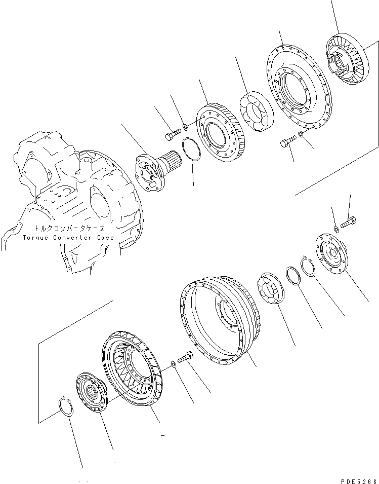 Схема запчастей Komatsu WA350-3A-SN - ГИДРОТРАНСФОРМАТОР ТРАНСМИССИЯ