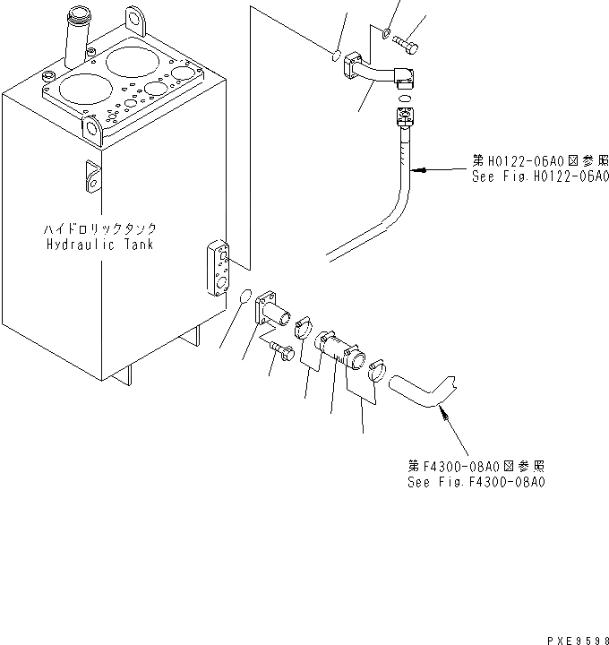 Схема запчастей Komatsu WA350-3A-SN - ГИДР. БАК. (ГИДРОЛИНИЯ ЭКСТРЕННОГО УПРАВЛЕНИЯ) ГИДРАВЛИКА