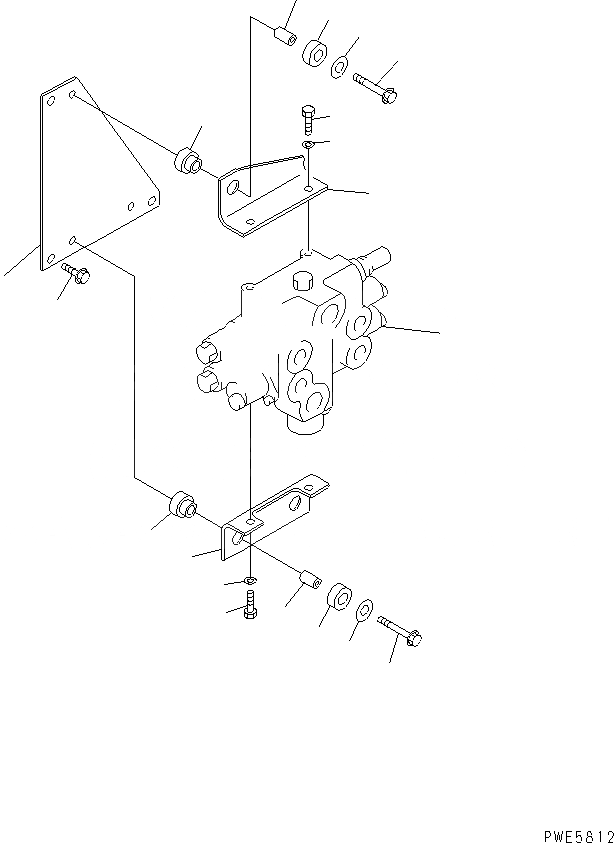 Схема запчастей Komatsu WA350-3A-SN - КОНТРОЛЬНЫЙ КЛАПАН РАБОЧ. ОБОРУДОВАНИЯ (КЛАПАН ЭЛЕМЕНТЫ КРЕПЛЕНИЯ) (С ДОПОЛН.   2-Х СЕКЦИОНН. УПРАВЛЯЮЩ. КЛАПАН) ГИДРАВЛИКА