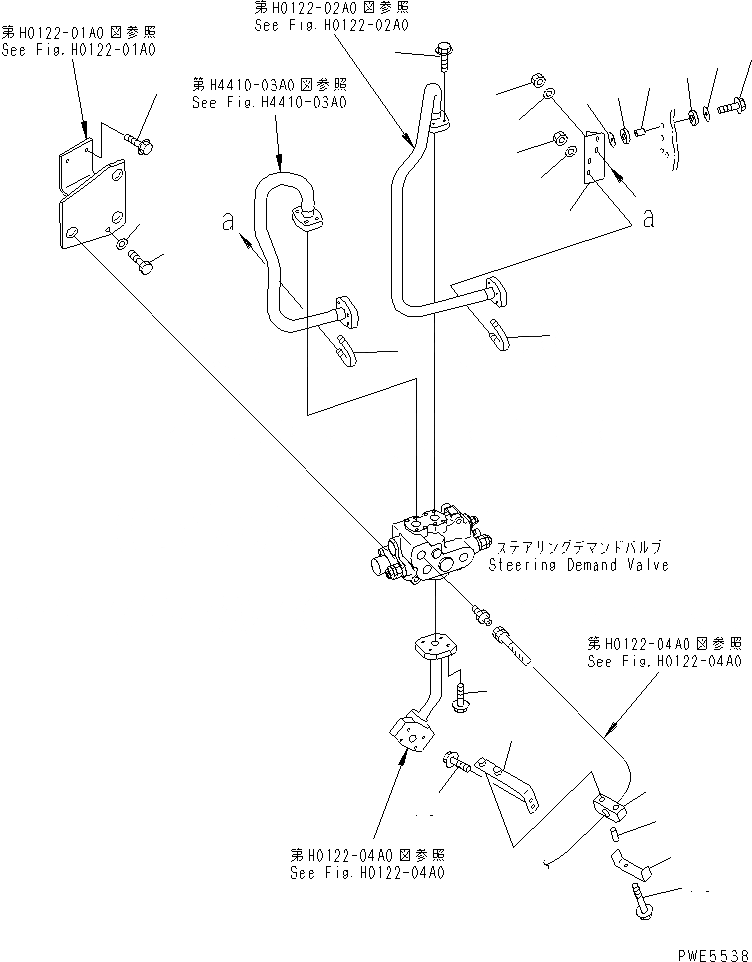 Схема запчастей Komatsu WA350-3A-SN - КЛАПАН РУЛЕВОГО УПРАВЛЕНИЯ (РУЛЕВ. УПРАВЛЕНИЕ ЛИНИЯ ЭЛЕМЕНТЫ КРЕПЛЕНИЯ) ГИДРАВЛИКА