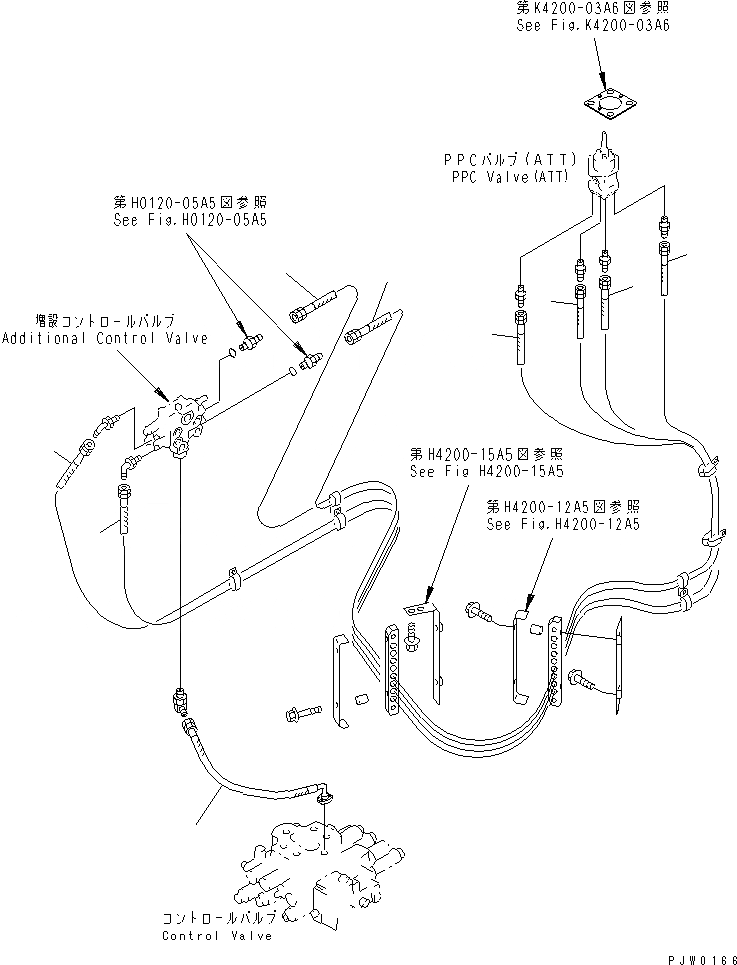 Схема запчастей Komatsu WA350-3A-SN - ГИДРОЛИНИЯ (ЛИНИЯ КЛАПАНА PPC¤ /) (С 5-СЕКЦИОНН. УПРАВЛ-Е КЛАПАН) ГИДРАВЛИКА