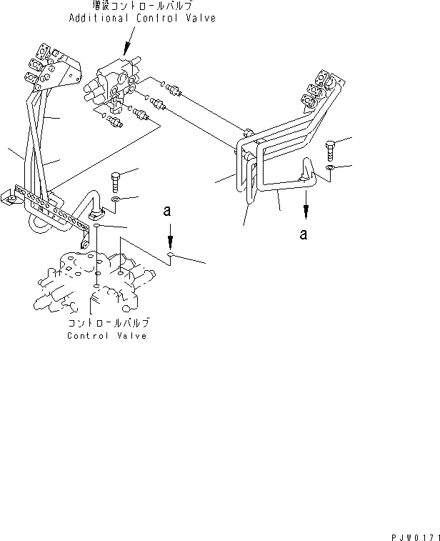 Схема запчастей Komatsu WA350-3A-SN - ГИДРОЛИНИЯ (ЛИНИЯ НАВЕСН. ОБОРУД-Я¤ /) (W/ 5-СЕКЦИОНН. УПРАВЛ-ЕКЛАПАН) ГИДРАВЛИКА