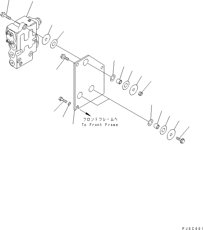 Схема запчастей Komatsu WA350-3A-SN - ГИДРОЛИНИЯ (E.C.S.S. КЛАПАН ЭЛЕМЕНТЫ КРЕПЛЕНИЯ)(№7-) ГИДРАВЛИКА