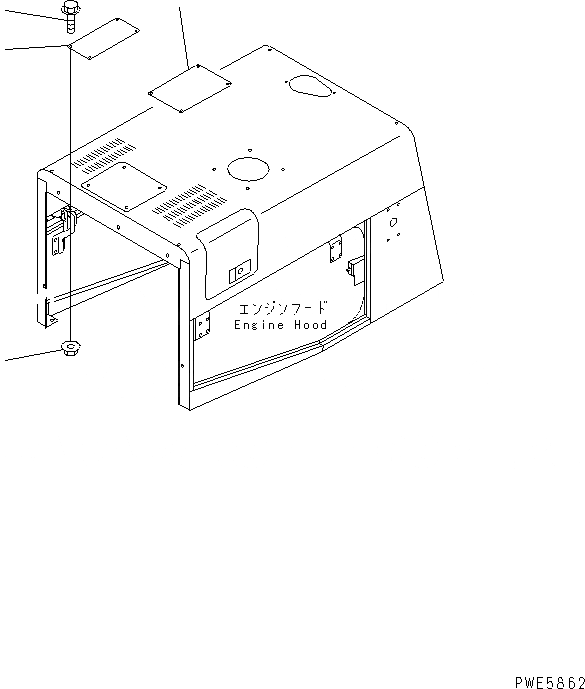 Схема запчастей Komatsu WA350-3A-SN - КАПОТ (SNOW ЗАЩИТА) (СНЕГОУБОРОЧН. СПЕЦ-Я.) ЧАСТИ КОРПУСА