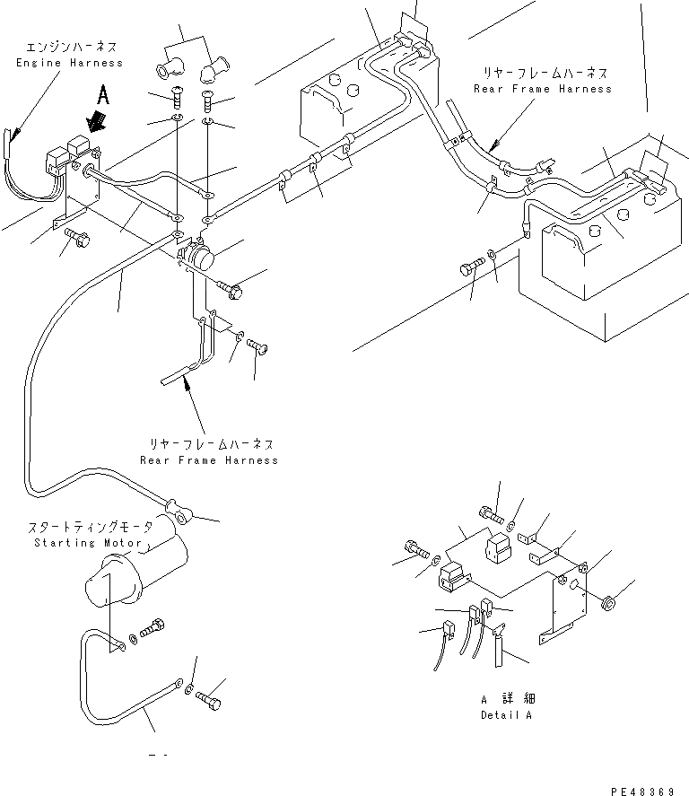 Схема запчастей Komatsu WA380-3 - ЭЛЕКТРИКА (ЛИНИЯ АККУМУЛЯТОРА)(№-) КОМПОНЕНТЫ ДВИГАТЕЛЯ И ЭЛЕКТРИКА