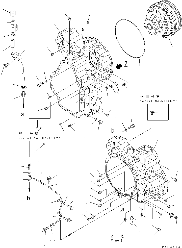 Схема запчастей Komatsu WA380-3 - ТРАНСМИССИЯ (КОРПУС ТРАНСМИССИИ) (/)(№-) ТРАНСМИССИЯ