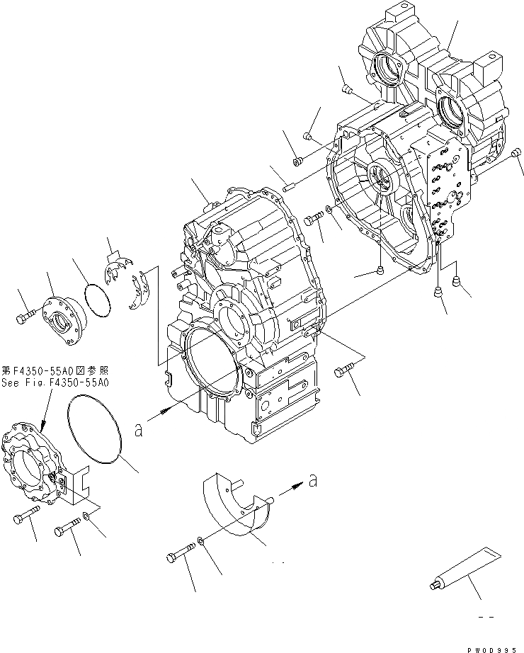 Схема запчастей Komatsu WA380-5-SN - ТРАНСМИССИЯ (КОРПУС ТРАНСМИССИИ) ТРАНСМИССИЯ
