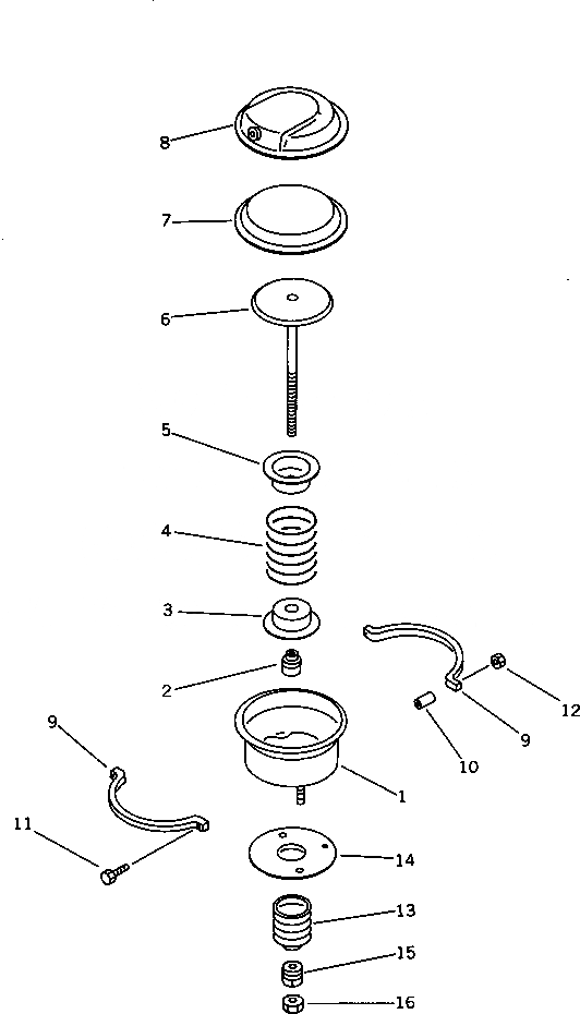 Схема запчастей Komatsu WA380-1 - ПРУжИН. ЦИЛИНДР.(№-) ВЕДУЩ. ВАЛ¤ ДИФФЕРЕНЦ. И КОЛЕСА