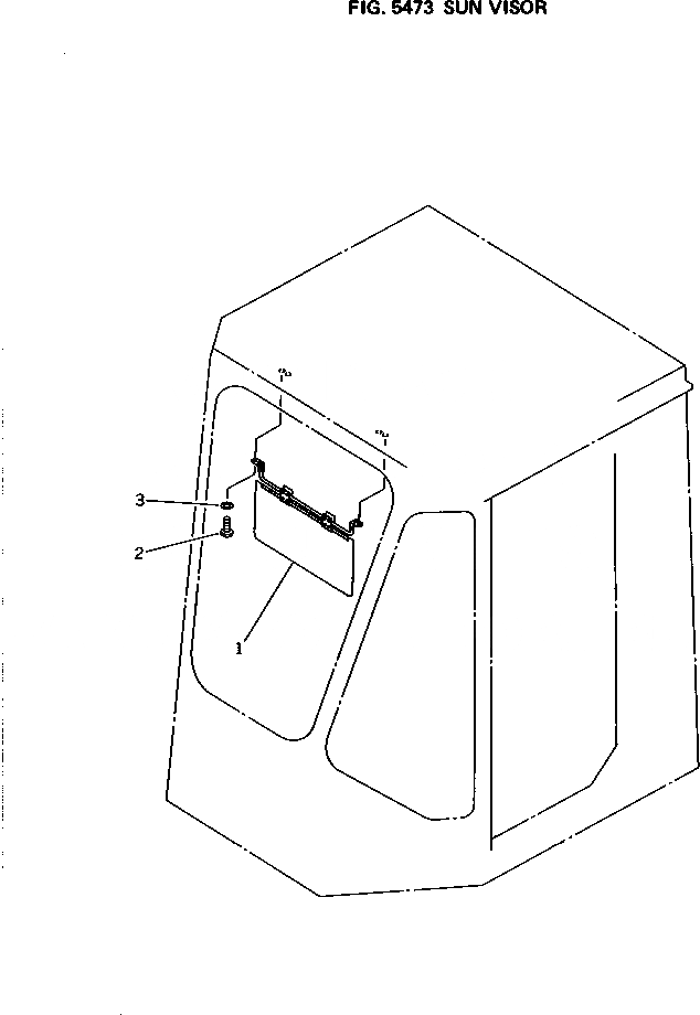 Схема запчастей Komatsu WA380-1 - КОЗЫРЕК ОТ СОЛНЦА. РАМА И ЧАСТИ КОРПУСА