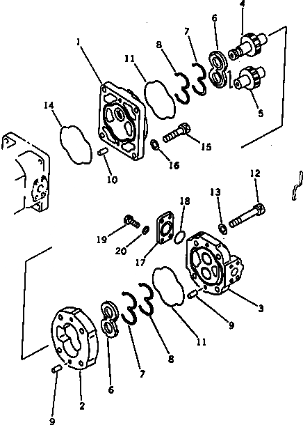 Схема запчастей Komatsu WA380-1 - ПОГРУЗ. И НАСОС РУЛЕВ. УПРАВЛ-Я (/)(№-) УПРАВЛ-Е РАБОЧИМ ОБОРУДОВАНИЕМ