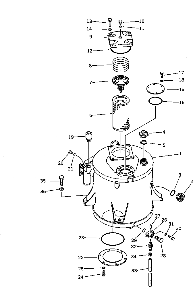 Схема запчастей Komatsu WA380-1 - ГИДР. БАК.(№-9999) УПРАВЛ-Е РАБОЧИМ ОБОРУДОВАНИЕМ