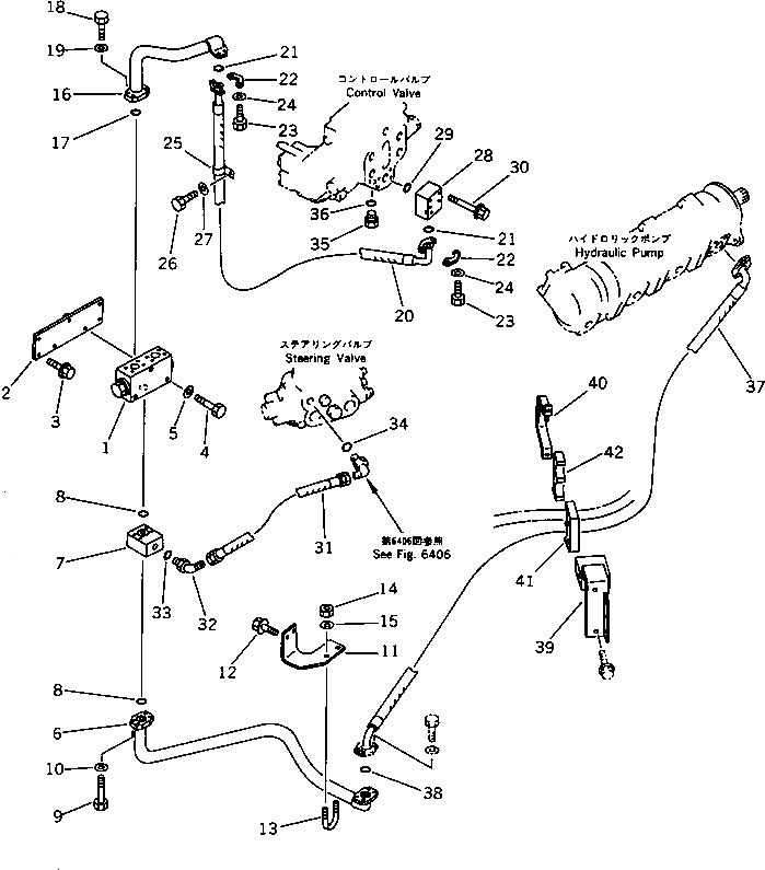 Схема запчастей Komatsu WA380-1 - ГИДРОЛИНИЯ ЭКСТРЕННОГО УПРАВЛЕНИЯ (/) (TBG/ABE СПЕЦ-Я.)(№-) СПЕЦ. APPLICATION ЧАСТИ