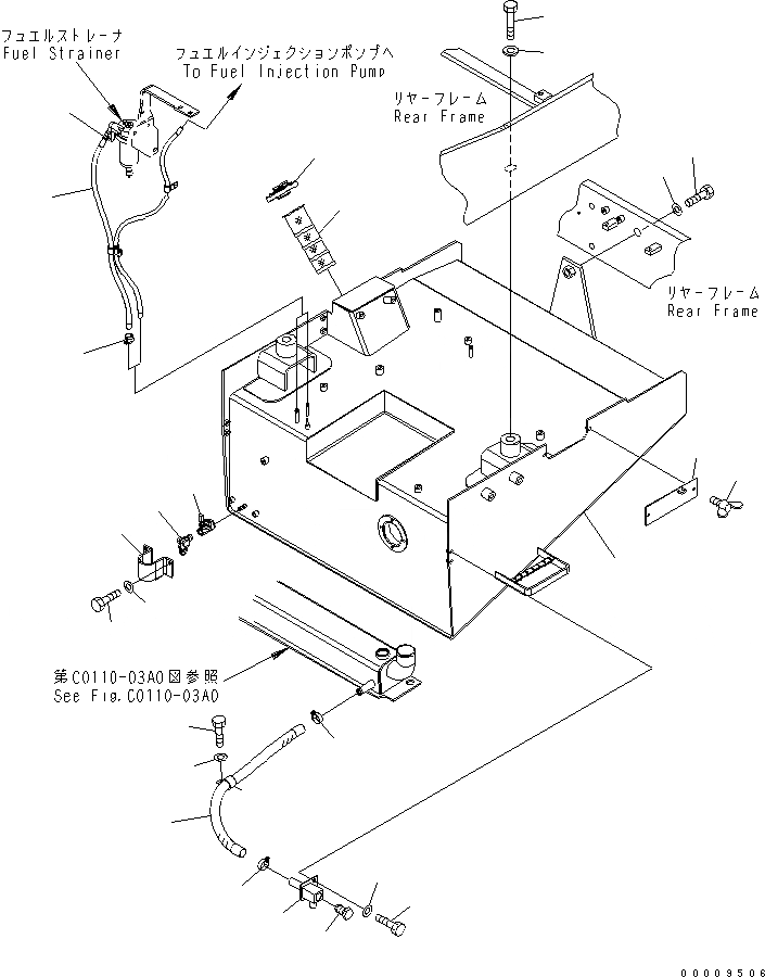 Схема запчастей Komatsu WA380-5-TN - ТОПЛИВН. БАК. (ДЛЯ ТУННЕЛЬН. СПЕЦ-Я.) ТОПЛИВН. БАК. AND КОМПОНЕНТЫ