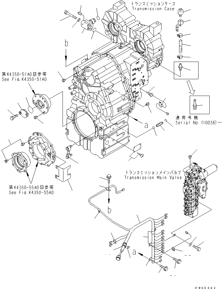 Схема запчастей Komatsu WA380-5-TN - ТРАНСМИССИЯ (АКСЕССУАРЫ) ТРАНСМИССИЯ