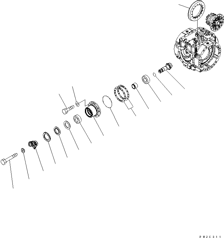 Схема запчастей Komatsu WA380-5-TN - ЗАДН. МОСТ (ДИФФЕРЕНЦ.¤ /) ТРАНСМИССИЯ
