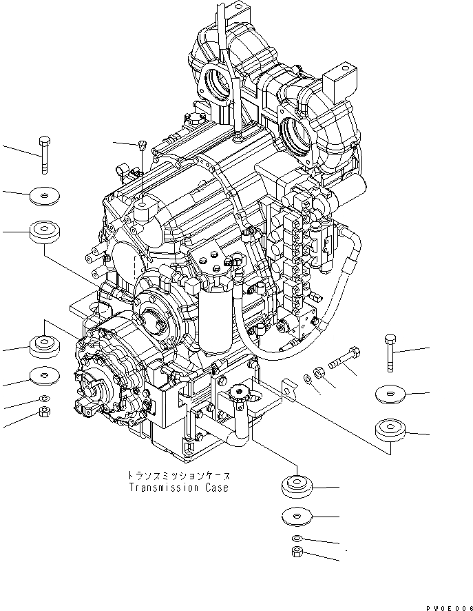 Схема запчастей Komatsu WA380-5-TN - ГИДРОТРАНСФОРМАТОР И ТРАНСМИССИЯ КРЕПЛЕНИЕ ТРАНСМИССИЯ
