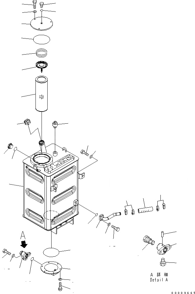 Схема запчастей Komatsu WA380-5-TN - ГИДР. БАК. (ДЛЯ ТУННЕЛЬН. СПЕЦ-Я.) ГИДРАВЛИКА