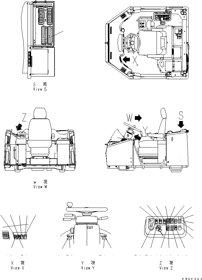 Схема запчастей Komatsu WA380-5-TN - ОСНОВН. КОНСТРУКЦИЯ (ТАБЛИЧКИ) (ДЛЯ ТУННЕЛЬН. СПЕЦ-Я.) КАБИНА ОПЕРАТОРА И СИСТЕМА УПРАВЛЕНИЯ