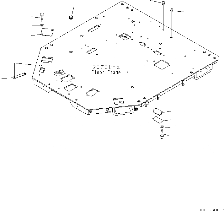 Схема запчастей Komatsu WA380-5-TN - ОСНОВН. КОНСТРУКЦИЯ (ПЛАСТИНА) (ДЛЯ ТУННЕЛЬН. СПЕЦ-Я.) КАБИНА ОПЕРАТОРА И СИСТЕМА УПРАВЛЕНИЯ