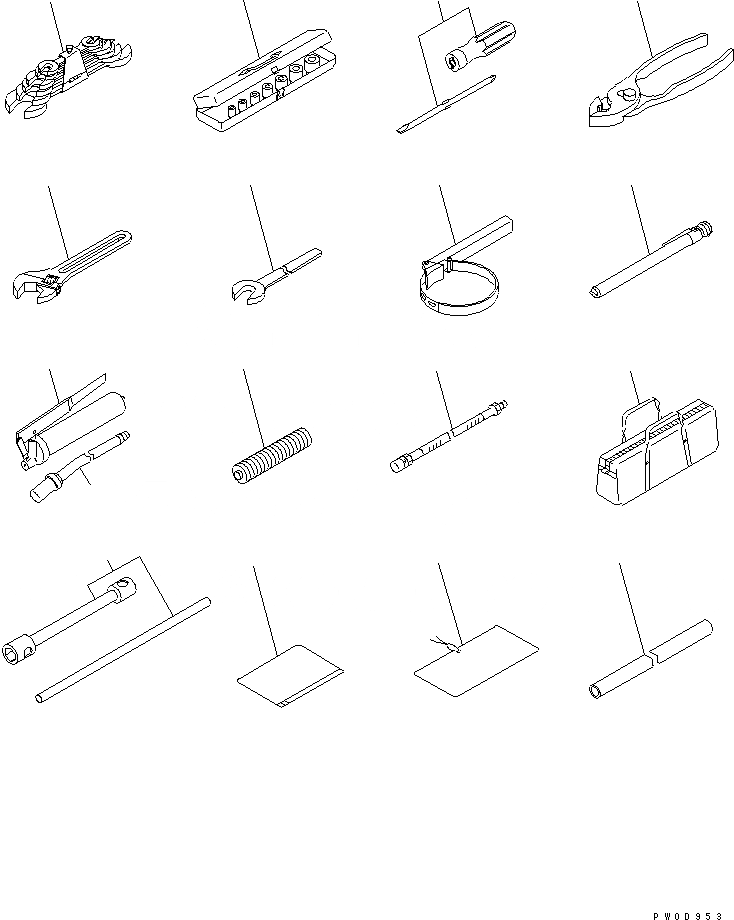 Схема запчастей Komatsu WA380-5-TN - ИНСТРУМЕНТ АКСЕССУАРЫ И ИНСТРУМЕНТ