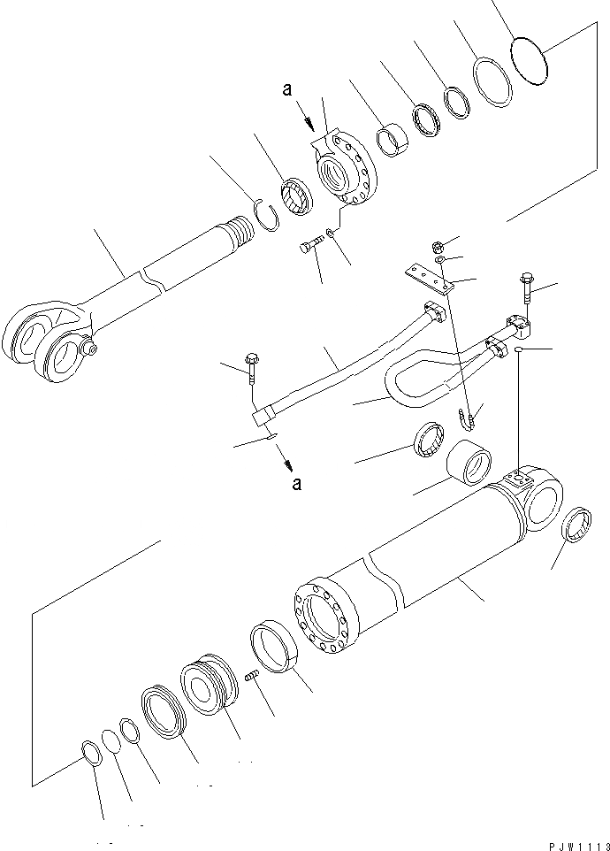 Схема запчастей Komatsu WA380-5-TN - ГИДРОЦИЛИНДР ПОДЪЕМА (ВНУТР. ЧАСТИ) ОСНОВН. КОМПОНЕНТЫ И РЕМКОМПЛЕКТЫ
