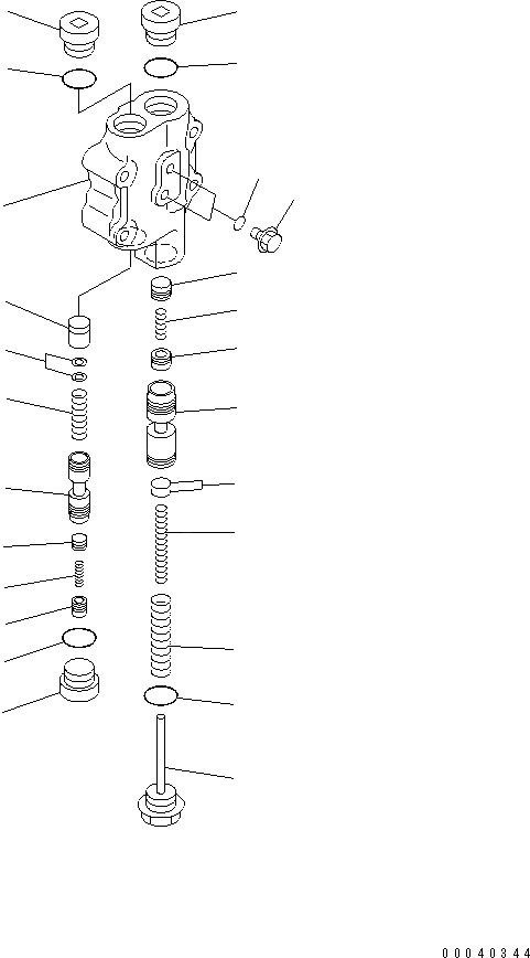 Схема запчастей Komatsu WA380-6 - ТРАНСМИССИЯ (ОСНОВН. РАЗГРУЗ. КЛАПАН)(№-) ТРАНСМИССИЯ