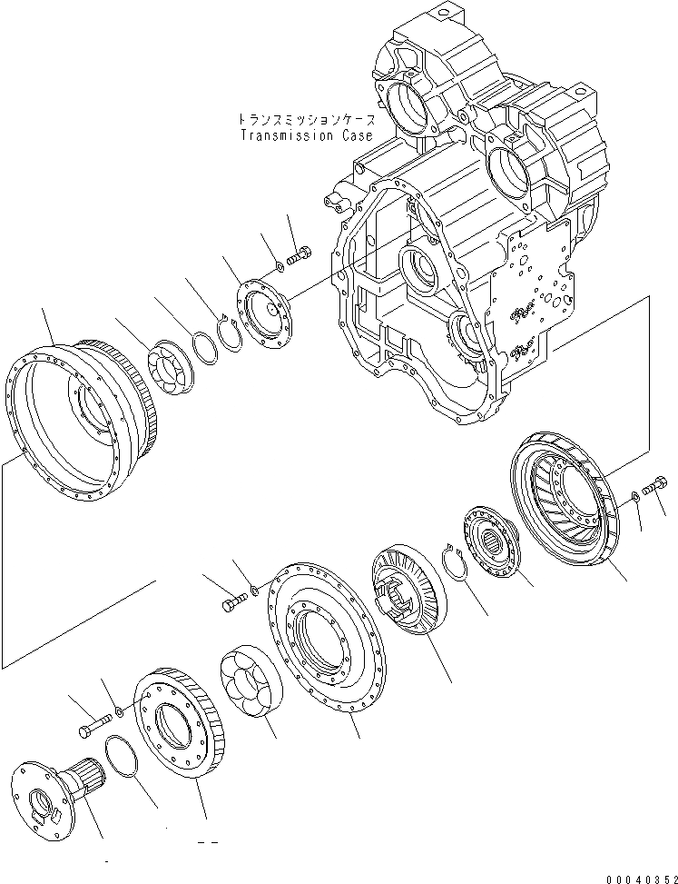 Схема запчастей Komatsu WA380-6 - ГИДРОТРАНСФОРМАТОР(№-) ТРАНСМИССИЯ
