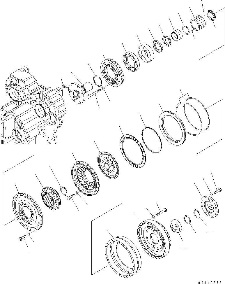 Схема запчастей Komatsu WA380-6 - ГИДРОТРАНСФОРМАТОР (С БЛОКИР.-UP ГИДРОТРАНСФОРМАТОР)(№-) ТРАНСМИССИЯ