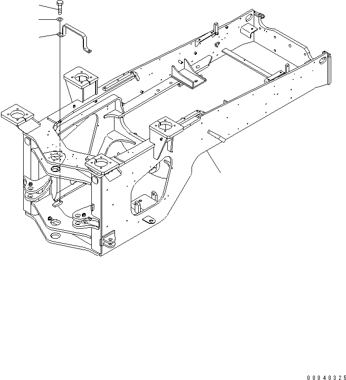 Схема запчастей Komatsu WA380-6 - ЗАДН. РАМА(№-) ОСНОВНАЯ РАМА И ЕЕ ЧАСТИ