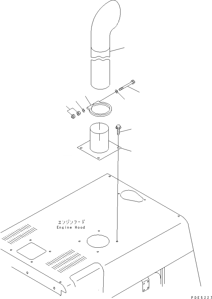 Схема запчастей Komatsu WA380-3 - ВЫХЛОПНАЯ ТРУБА(№-999) КОМПОНЕНТЫ ДВИГАТЕЛЯ