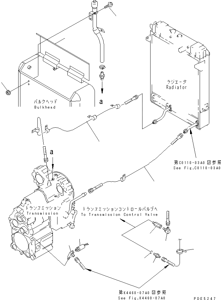 Схема запчастей Komatsu WA380-3 - ГИДРОТРАНСФОРМАТОР И ТРАНСМИССИЯ (СТОЯНОЧНЫЙ ТОРМОЗ И МАСЛООХЛАДИТЕЛЬ ТРУБЫ) ТРАНСМИССИЯ