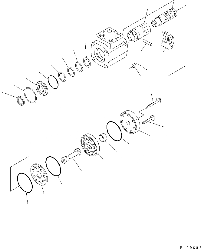 Схема запчастей Komatsu WA380-3 - КЛАПАН РУЛЕВОГО УПРАВЛЕНИЯ (ВНУТРЕННИЕ ЧАСТИ КЛАПАНА РУЛ. УПРАВЛЕНИЯ)(№-) ГИДРАВЛИКА