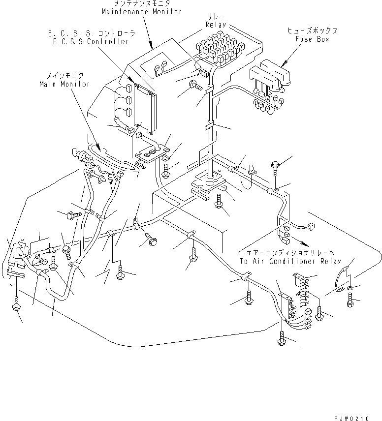 Схема запчастей Komatsu WA380-3 - ПОЛ Э/ПРОВОДКА (С ECSS)(№-) КАБИНА ОПЕРАТОРА И СИСТЕМА УПРАВЛЕНИЯ
