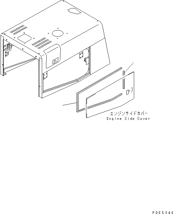 Схема запчастей Komatsu WA380-3 - КАПОТ (УПЛОТНЕНИЕ) ЧАСТИ КОРПУСА