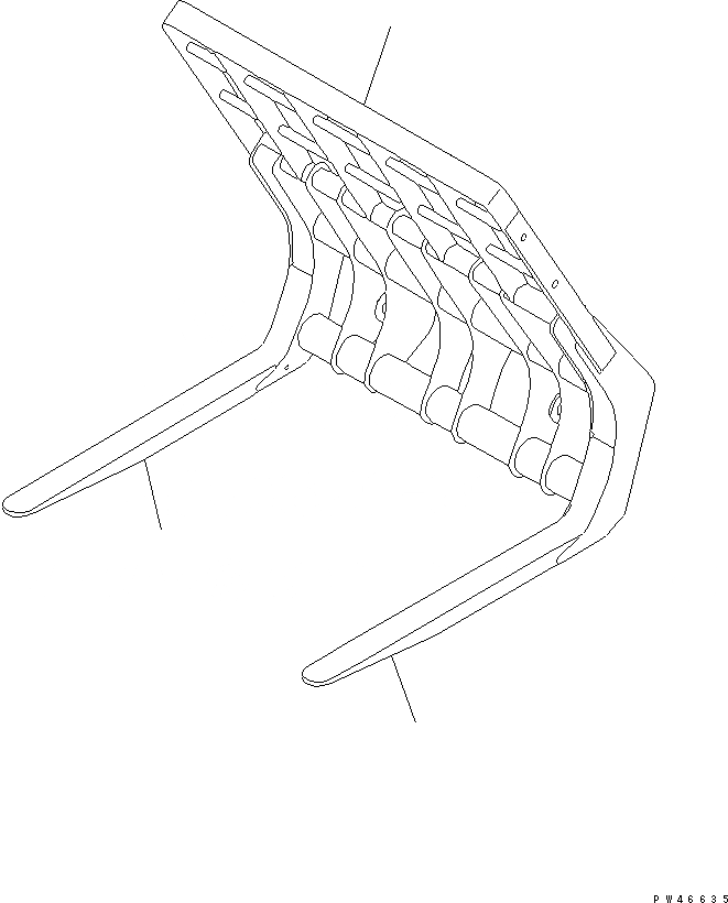 Схема запчастей Komatsu WA380-3 - РАЗГРУЗКАING ВИЛЫ РАБОЧЕЕ ОБОРУДОВАНИЕ