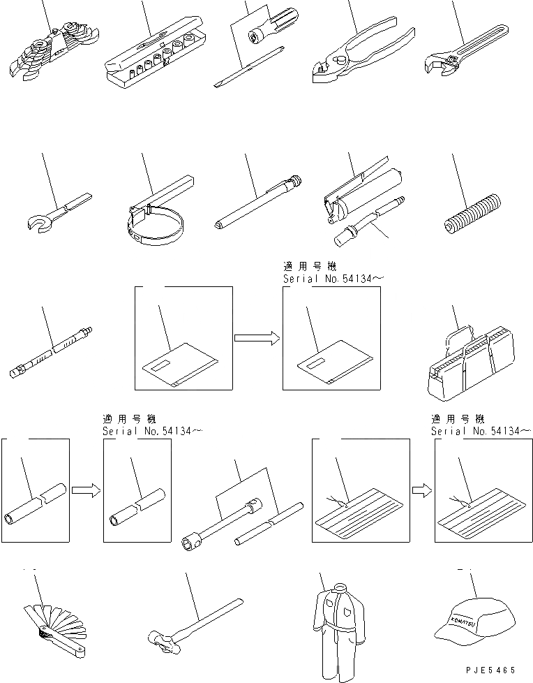 Схема запчастей Komatsu WA380-3 - ИНСТРУМЕНТ АКСЕССУАРЫ И ИНСТРУМЕНТ