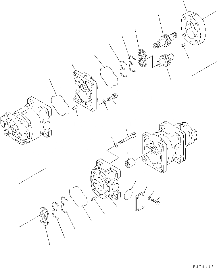 Схема запчастей Komatsu WA380-3 - ГИДР. НАСОС. (/) (КЛАПАН РУЛЕВОГО УПРАВЛЕНИЯ НАСОС) ОСНОВН. КОМПОНЕНТЫ И РЕМКОМПЛЕКТЫ