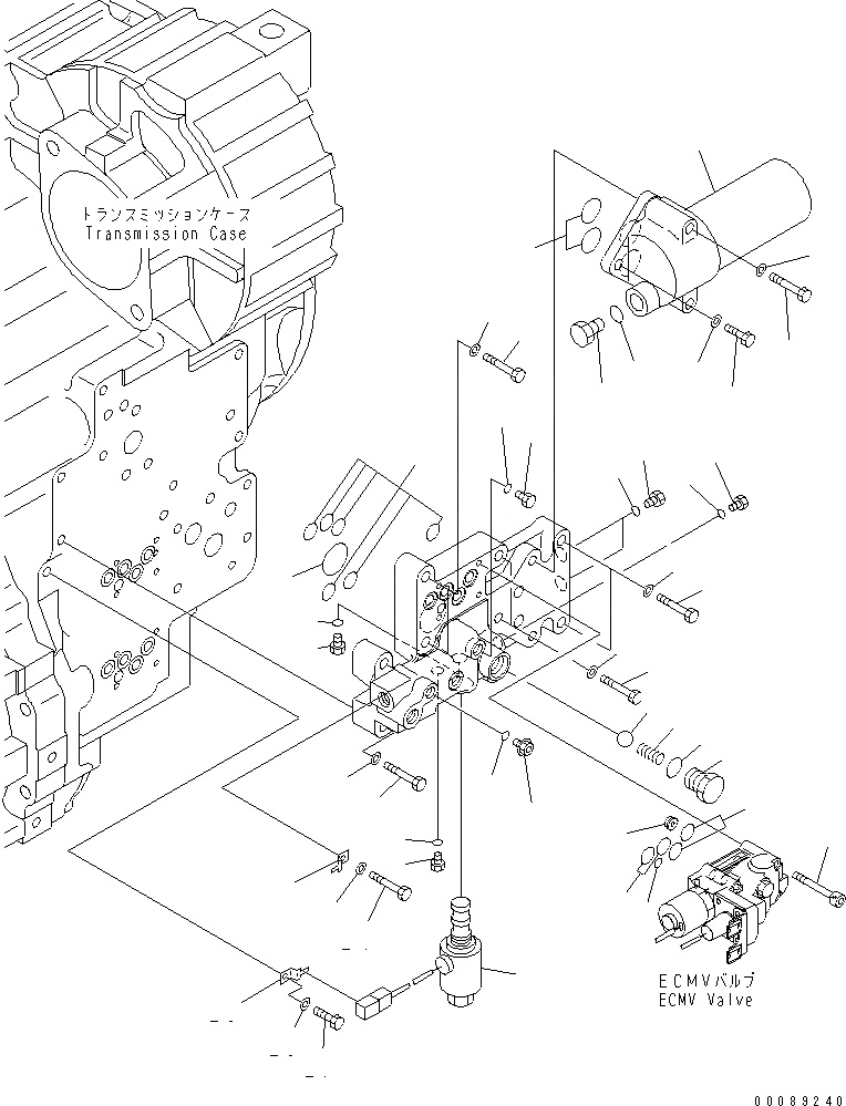 Схема запчастей Komatsu WA380-6 - ТРАНСМИССИЯ (ОСНОВН. КЛАПАН) (/)(№-) ТРАНСМИССИЯ