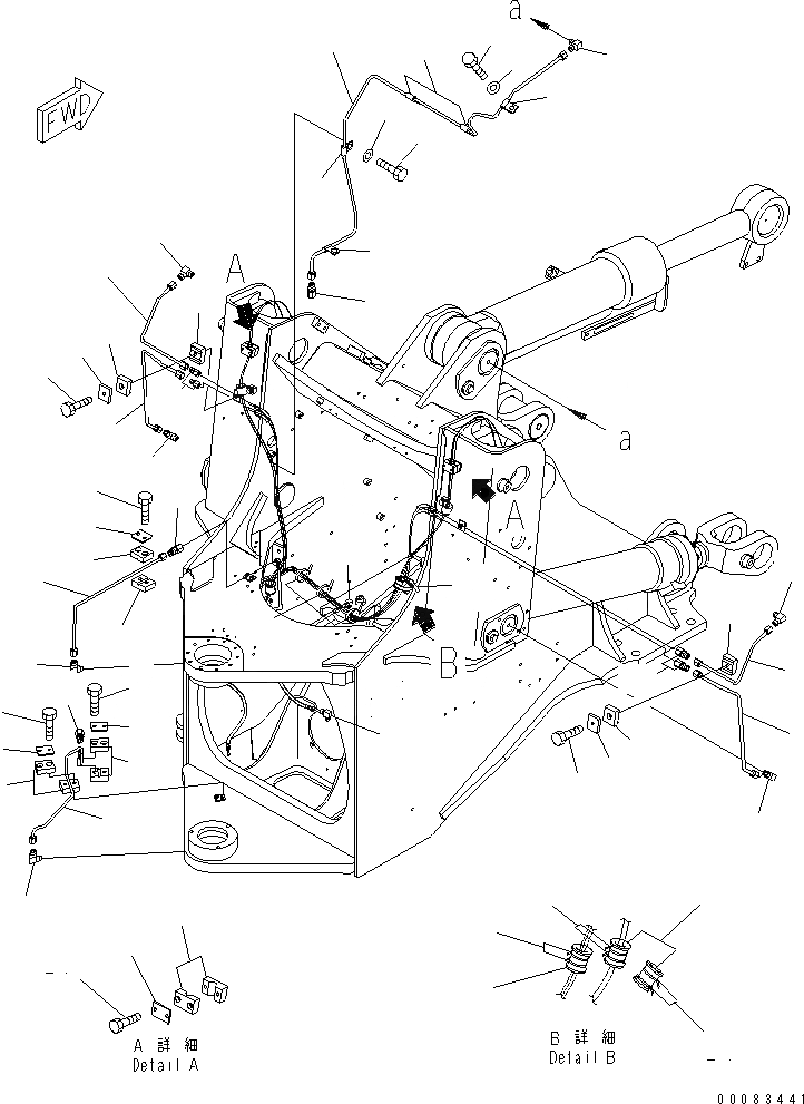 Схема запчастей Komatsu WA380-6 - УДАЛЕННАЯ СМАЗКА (ПЕРЕДН. РАМА) (ДЛЯ АВТОМАТИЧ. СМАЗ.) (/)(№-) ОСНОВНАЯ РАМА И ЕЕ ЧАСТИ