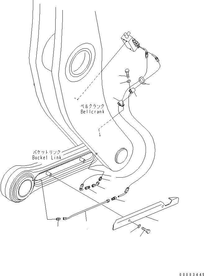 Схема запчастей Komatsu WA380-6 - УДАЛЕННАЯ СМАЗКА (СОЕДИНИТЕЛЬН. ЗВЕНО) (ДЛЯ АВТОМАТИЧ. СМАЗ.)(№-) ОСНОВНАЯ РАМА И ЕЕ ЧАСТИ