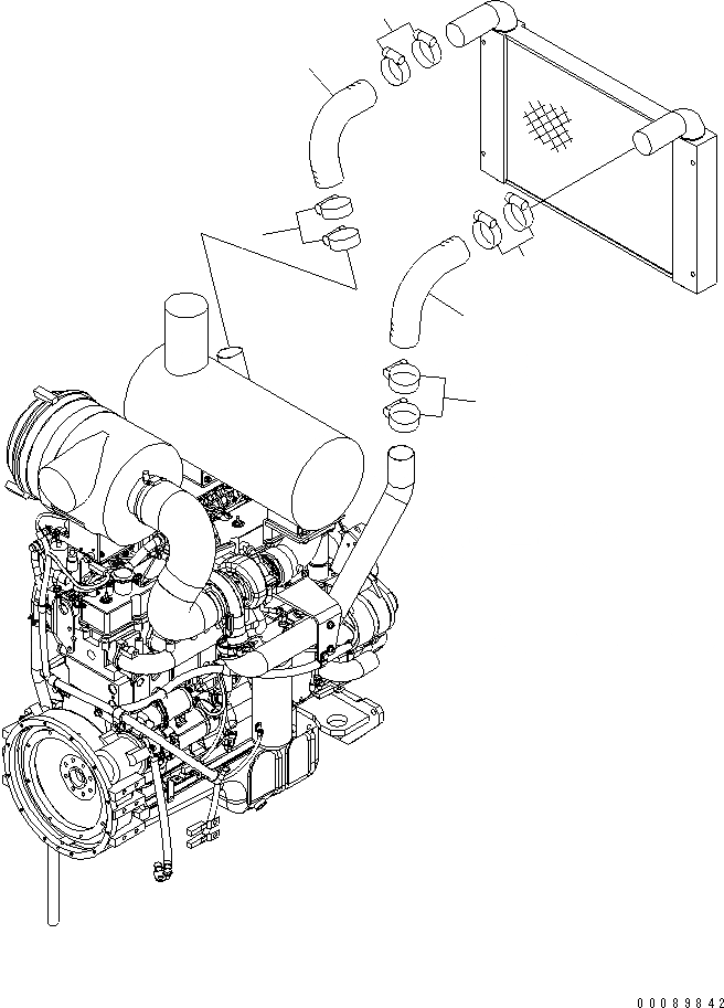 Схема запчастей Komatsu WA380-5 - ДВИГАТЕЛЬ ПЕРЕДАЧА(№-) КОМПОНЕНТЫ ДВИГАТЕЛЯ